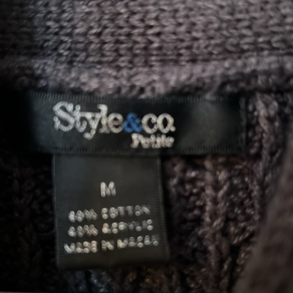 Style & co petite size M sweater button down - Picture 6 of 9
